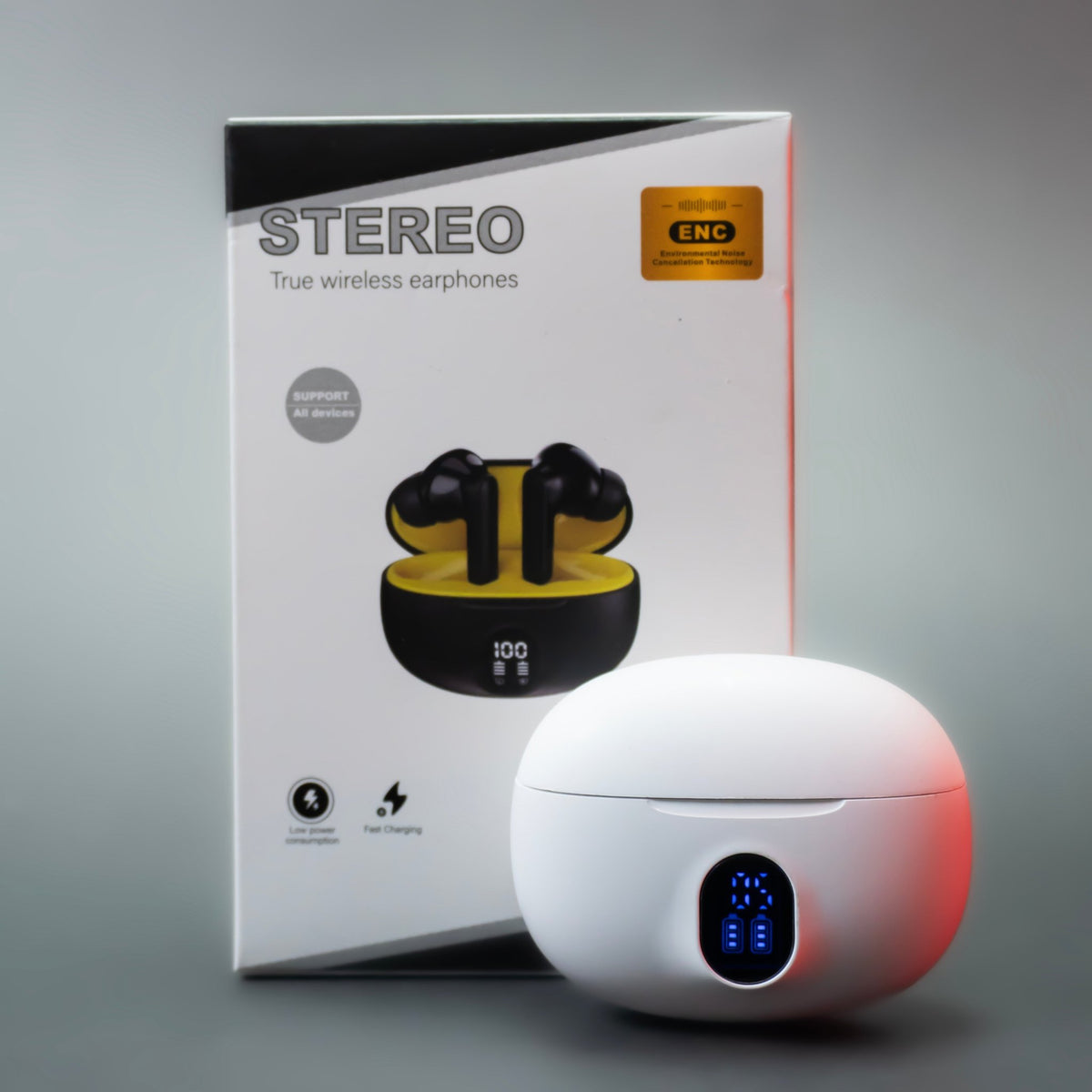 ENC - Stereo true wireless earphones - Fast Charging - Noise cancelling call - Quick Pairing - Epicmania